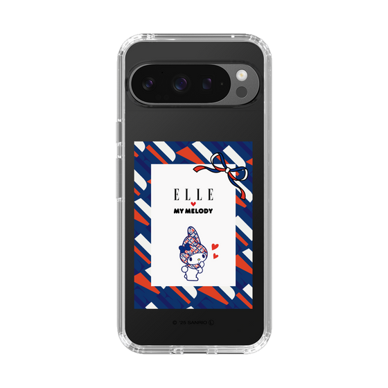 スリムプロテクションケース［ ELLE×マイメロディ＆クロミ - トリコロールカラーグラフィック3 ］