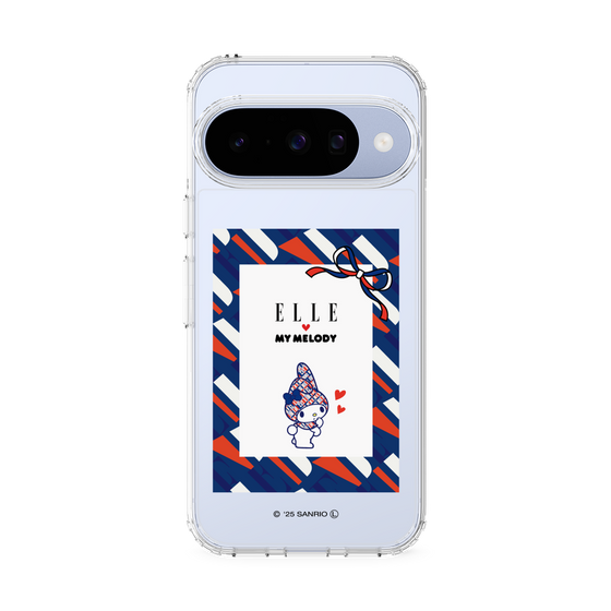 スリムプロテクションケース［ ELLE×マイメロディ＆クロミ - トリコロールカラーグラフィック3 ］