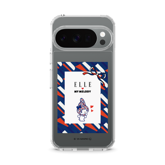スリムプロテクションケース［ ELLE×マイメロディ＆クロミ - トリコロールカラーグラフィック3 ］