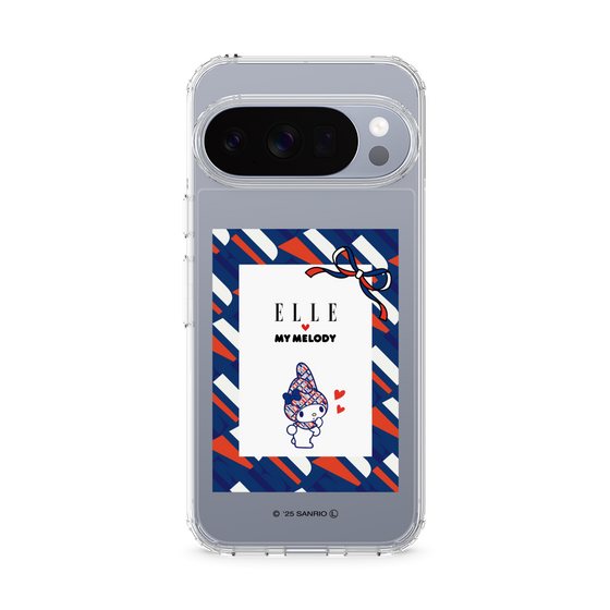 スリムプロテクションケース［ ELLE×マイメロディ＆クロミ - トリコロールカラーグラフィック3 ］