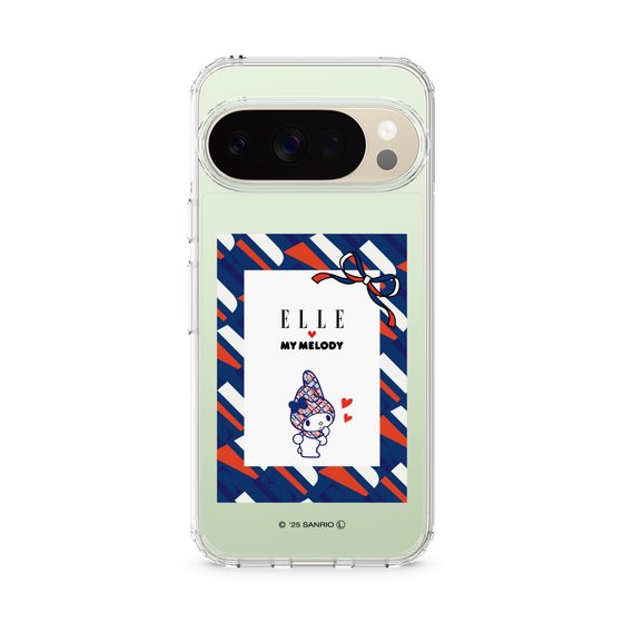 スリムプロテクションケース［ ELLE×マイメロディ＆クロミ - トリコロールカラーグラフィック3 ］