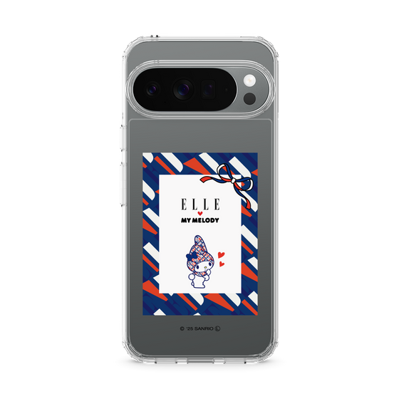 スリムプロテクションケース［ ELLE×マイメロディ＆クロミ - トリコロールカラーグラフィック3 ］