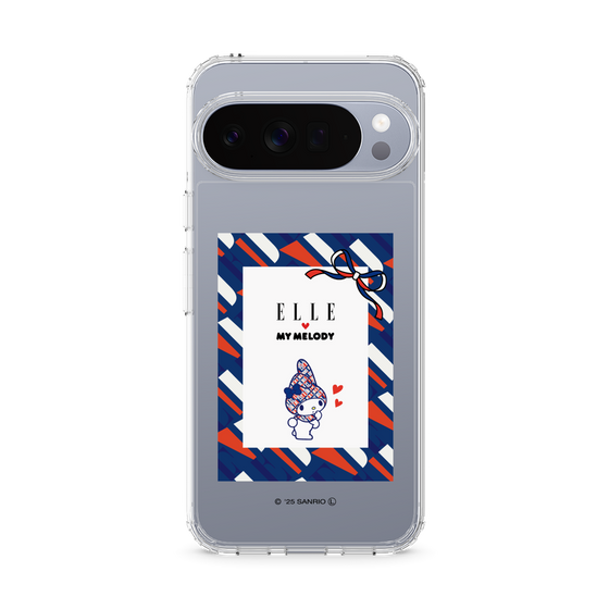 スリムプロテクションケース［ ELLE×マイメロディ＆クロミ - トリコロールカラーグラフィック3 ］