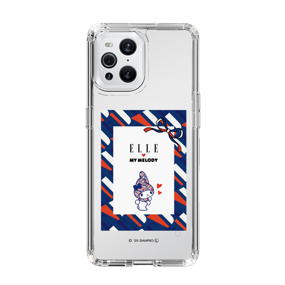 スリムプロテクションケース［ ELLE×マイメロディ＆クロミ - トリコロールカラーグラフィック3 ］