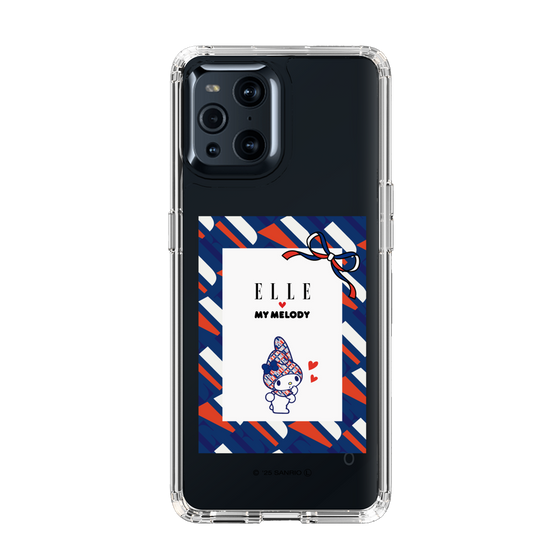 スリムプロテクションケース［ ELLE×マイメロディ＆クロミ - トリコロールカラーグラフィック3 ］