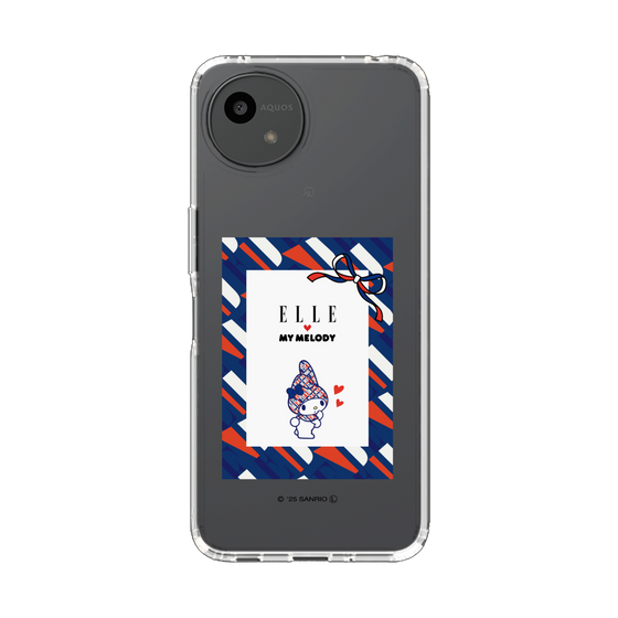 スリムプロテクションケース［ ELLE×マイメロディ＆クロミ - トリコロールカラーグラフィック3 ］