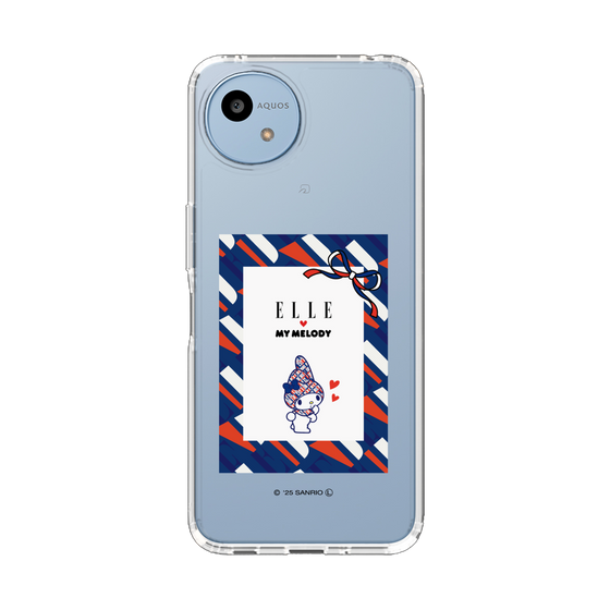 スリムプロテクションケース［ ELLE×マイメロディ＆クロミ - トリコロールカラーグラフィック3 ］