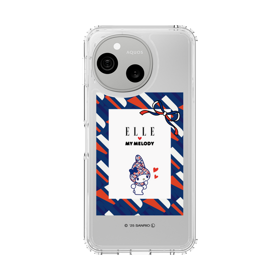 スリムプロテクションケース［ ELLE×マイメロディ＆クロミ - トリコロールカラーグラフィック3 ］