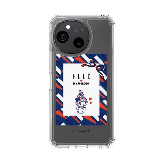スリムプロテクションケース［ ELLE×マイメロディ＆クロミ - トリコロールカラーグラフィック3 ］