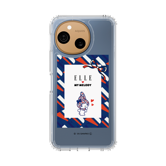 スリムプロテクションケース［ ELLE×マイメロディ＆クロミ - トリコロールカラーグラフィック3 ］
