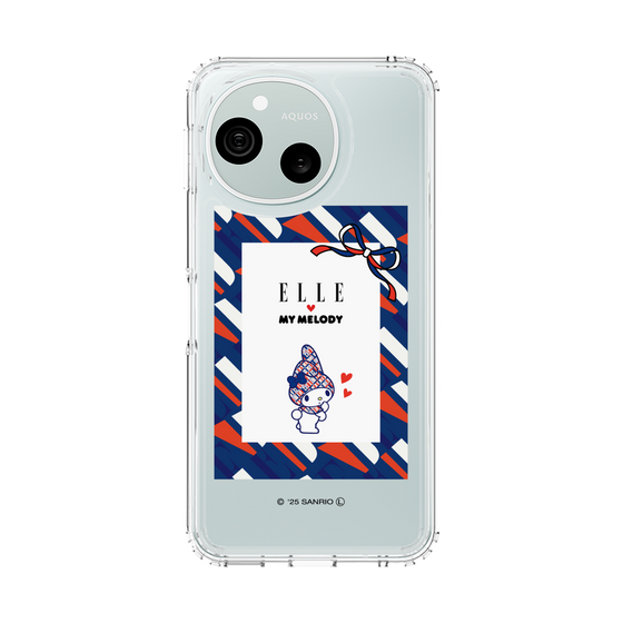 スリムプロテクションケース［ ELLE×マイメロディ＆クロミ - トリコロールカラーグラフィック3 ］