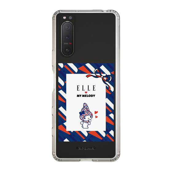 スリムプロテクションケース［ ELLE×マイメロディ＆クロミ - トリコロールカラーグラフィック3 ］