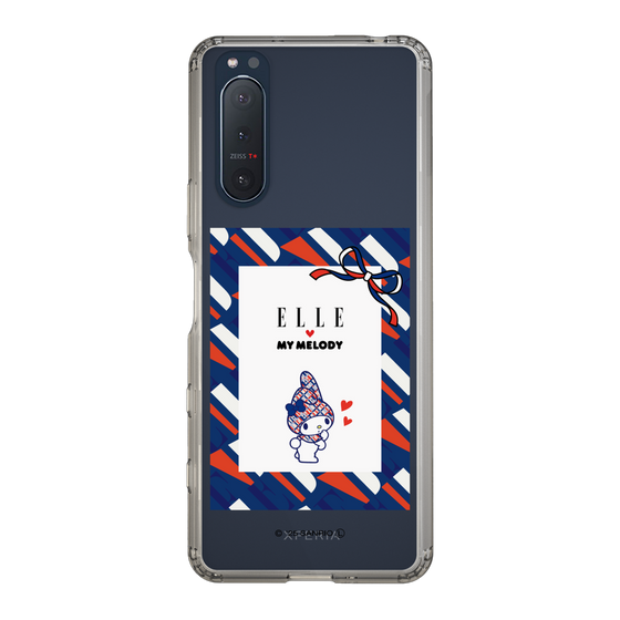スリムプロテクションケース［ ELLE×マイメロディ＆クロミ - トリコロールカラーグラフィック3 ］