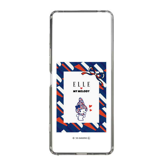 スリムプロテクションケース［ ELLE×マイメロディ＆クロミ - トリコロールカラーグラフィック3 ］