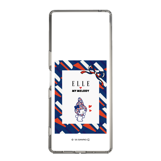 スリムプロテクションケース［ ELLE×マイメロディ＆クロミ - トリコロールカラーグラフィック3 ］