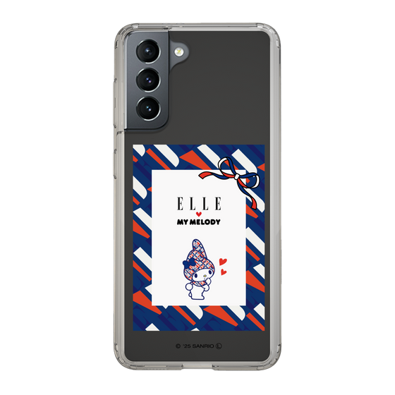 スリムプロテクションケース［ ELLE×マイメロディ＆クロミ - トリコロールカラーグラフィック3 ］