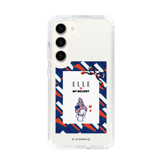 スリムプロテクションケース［ ELLE×マイメロディ＆クロミ - トリコロールカラーグラフィック3 ］