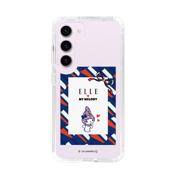 スリムプロテクションケース［ ELLE×マイメロディ＆クロミ - トリコロールカラーグラフィック3 ］