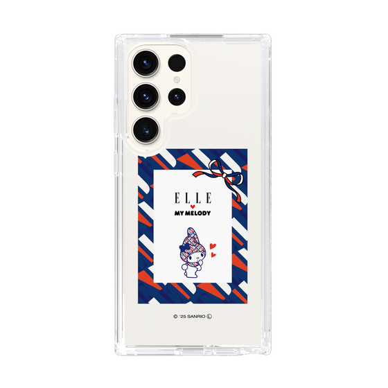 スリムプロテクションケース［ ELLE×マイメロディ＆クロミ - トリコロールカラーグラフィック3 ］
