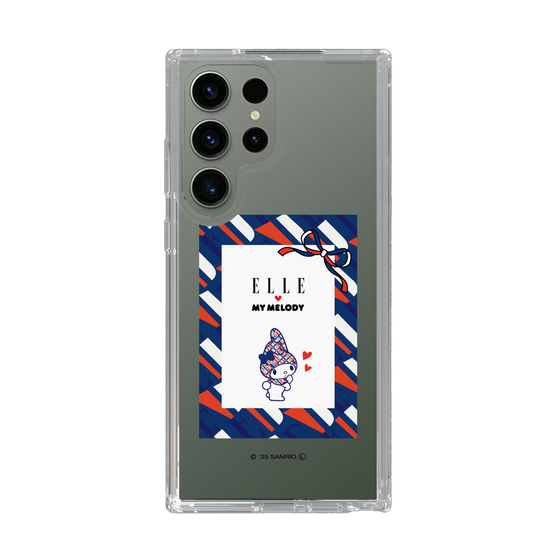 スリムプロテクションケース［ ELLE×マイメロディ＆クロミ - トリコロールカラーグラフィック3 ］