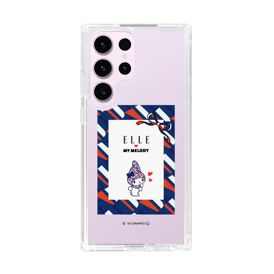 スリムプロテクションケース［ ELLE×マイメロディ＆クロミ - トリコロールカラーグラフィック3 ］