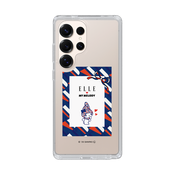 スリムプロテクションケース［ ELLE×マイメロディ＆クロミ - トリコロールカラーグラフィック3 ］