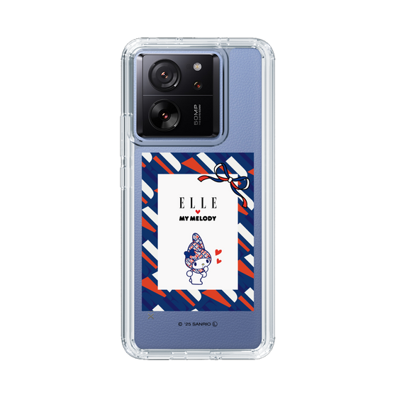 スリムプロテクションケース［ ELLE×マイメロディ＆クロミ - トリコロールカラーグラフィック3 ］