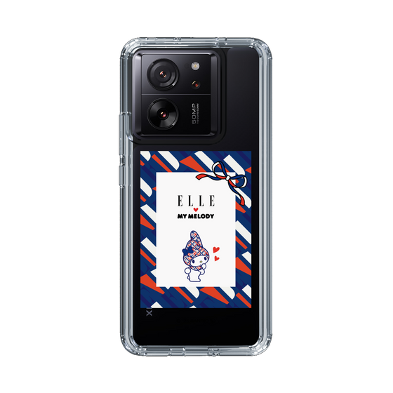 スリムプロテクションケース［ ELLE×マイメロディ＆クロミ - トリコロールカラーグラフィック3 ］
