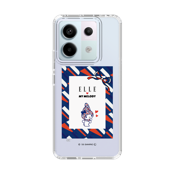 スリムプロテクションケース［ ELLE×マイメロディ＆クロミ - トリコロールカラーグラフィック3 ］