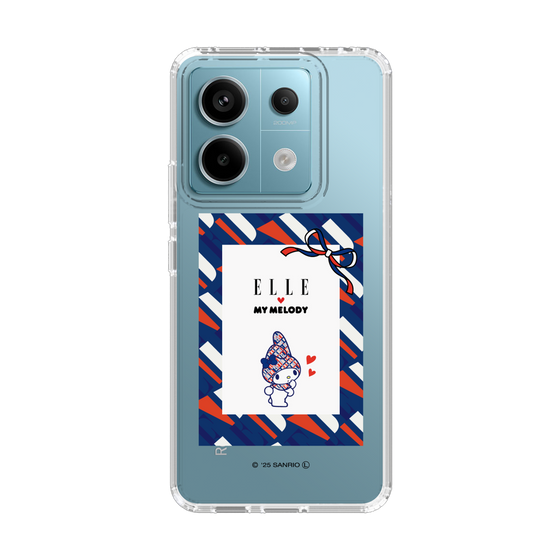 スリムプロテクションケース［ ELLE×マイメロディ＆クロミ - トリコロールカラーグラフィック3 ］