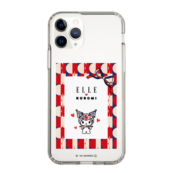 スリムプロテクションケース［ ELLE×マイメロディ＆クロミ - トリコロールカラーグラフィック4 ］