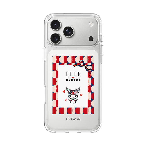 スリムプロテクションケース［ ELLE×マイメロディ＆クロミ - トリコロールカラーグラフィック4 ］