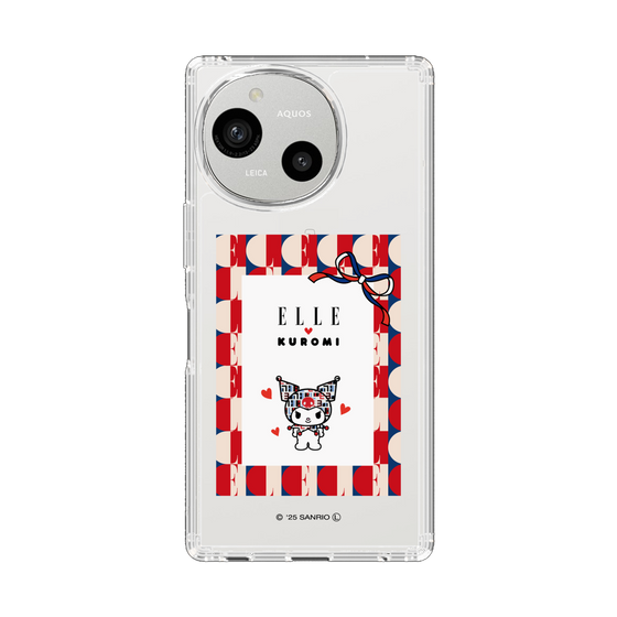 スリムプロテクションケース［ ELLE×マイメロディ＆クロミ - トリコロールカラーグラフィック4 ］