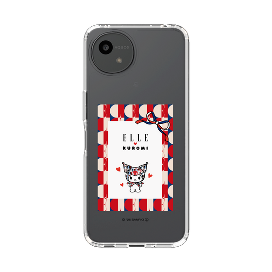 スリムプロテクションケース［ ELLE×マイメロディ＆クロミ - トリコロールカラーグラフィック4 ］