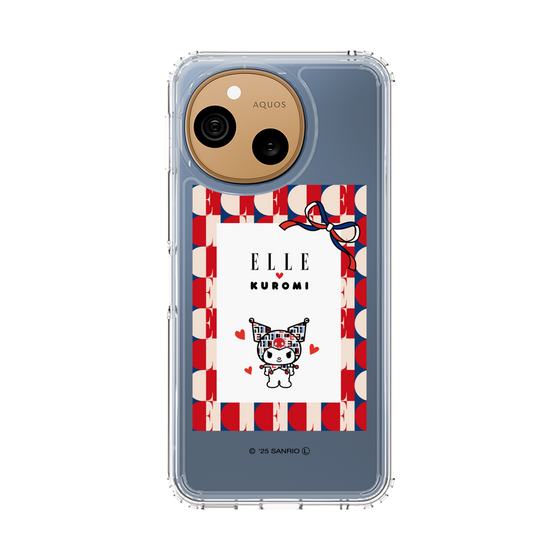 スリムプロテクションケース［ ELLE×マイメロディ＆クロミ - トリコロールカラーグラフィック4 ］