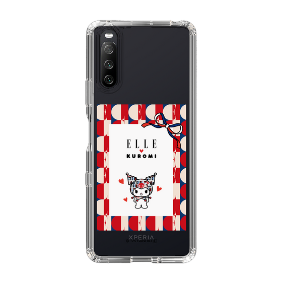 スリムプロテクションケース［ ELLE×マイメロディ＆クロミ - トリコロールカラーグラフィック4 ］