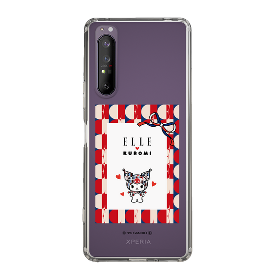 スリムプロテクションケース［ ELLE×マイメロディ＆クロミ - トリコロールカラーグラフィック4 ］