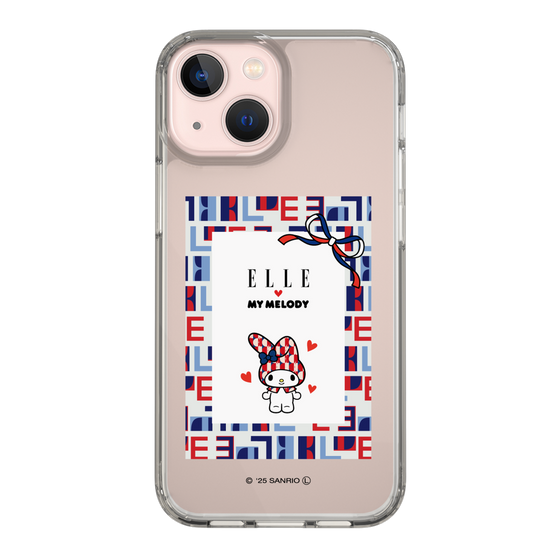 スリムプロテクションケース［ ELLE×マイメロディ＆クロミ - トリコロールカラーグラフィック5 ］