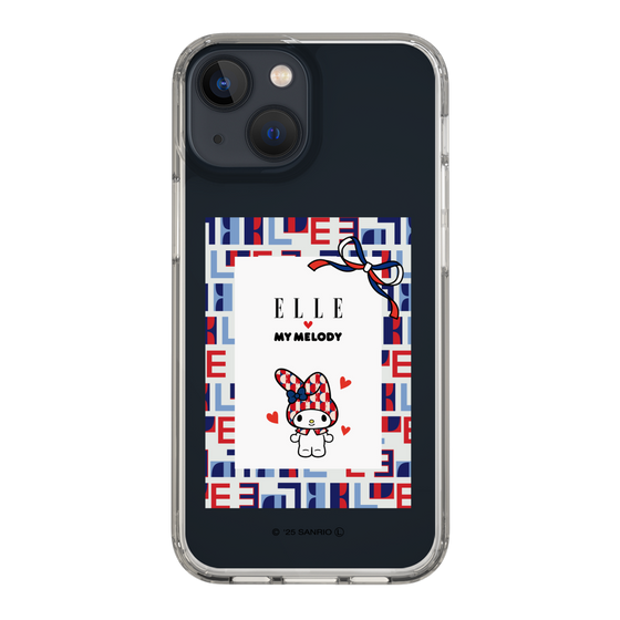 スリムプロテクションケース［ ELLE×マイメロディ＆クロミ - トリコロールカラーグラフィック5 ］