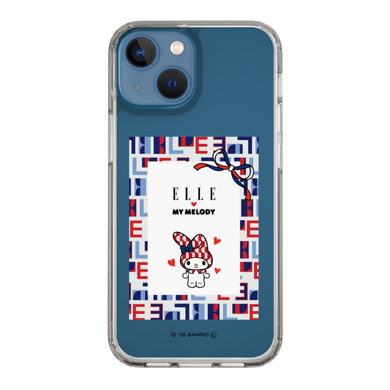 スリムプロテクションケース［ ELLE×マイメロディ＆クロミ - トリコロールカラーグラフィック5 ］