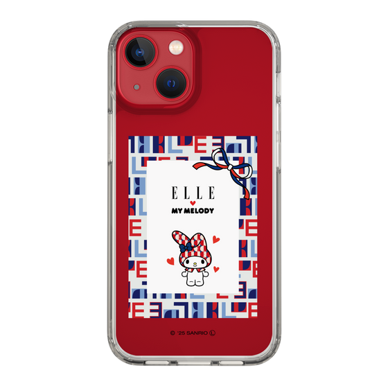 スリムプロテクションケース［ ELLE×マイメロディ＆クロミ - トリコロールカラーグラフィック5 ］