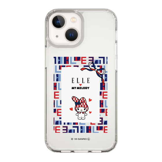 スリムプロテクションケース［ ELLE×マイメロディ＆クロミ - トリコロールカラーグラフィック5 ］