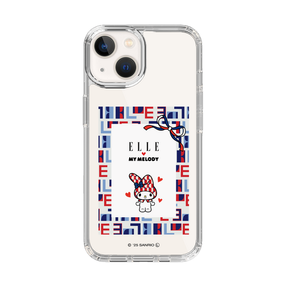 スリムプロテクションケース［ ELLE×マイメロディ＆クロミ - トリコロールカラーグラフィック5 ］
