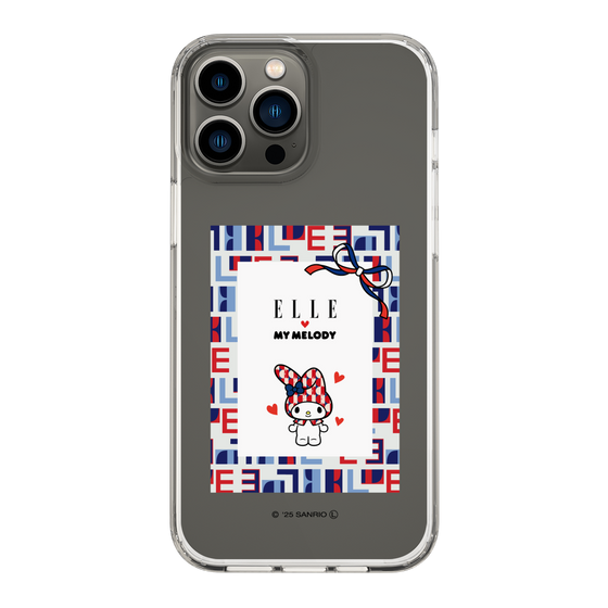 スリムプロテクションケース［ ELLE×マイメロディ＆クロミ - トリコロールカラーグラフィック5 ］