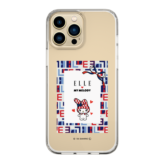 スリムプロテクションケース［ ELLE×マイメロディ＆クロミ - トリコロールカラーグラフィック5 ］