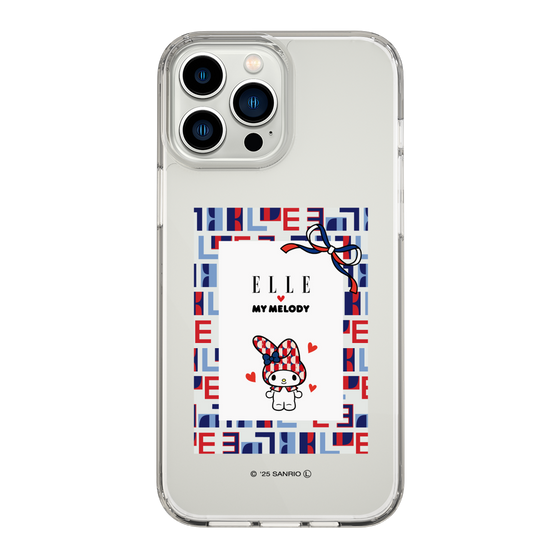 スリムプロテクションケース［ ELLE×マイメロディ＆クロミ - トリコロールカラーグラフィック5 ］