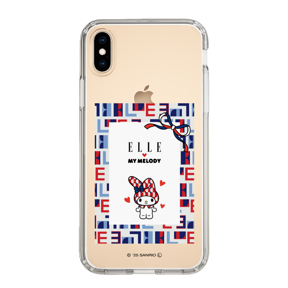 スリムプロテクションケース［ ELLE×マイメロディ＆クロミ - トリコロールカラーグラフィック5 ］