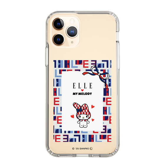 スリムプロテクションケース［ ELLE×マイメロディ＆クロミ - トリコロールカラーグラフィック5 ］