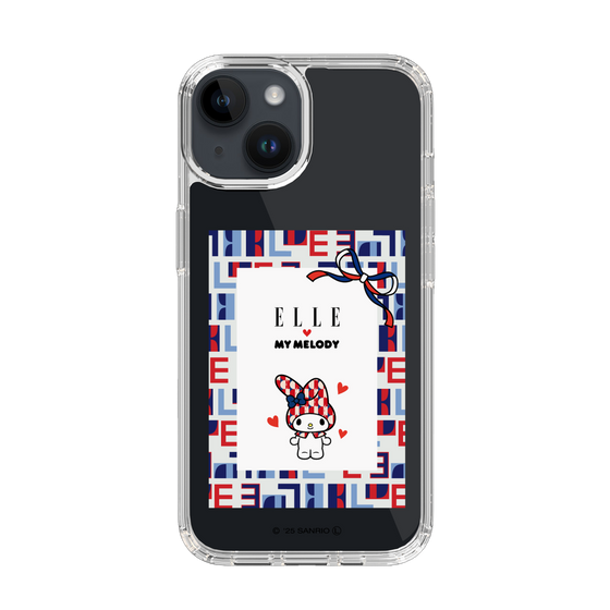 スリムプロテクションケース［ ELLE×マイメロディ＆クロミ - トリコロールカラーグラフィック5 ］