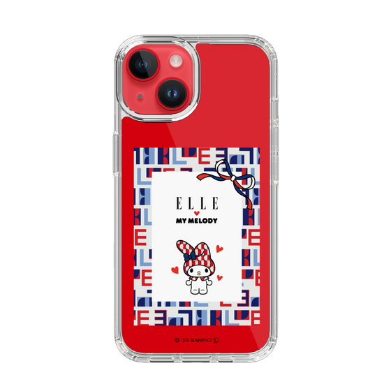スリムプロテクションケース［ ELLE×マイメロディ＆クロミ - トリコロールカラーグラフィック5 ］
